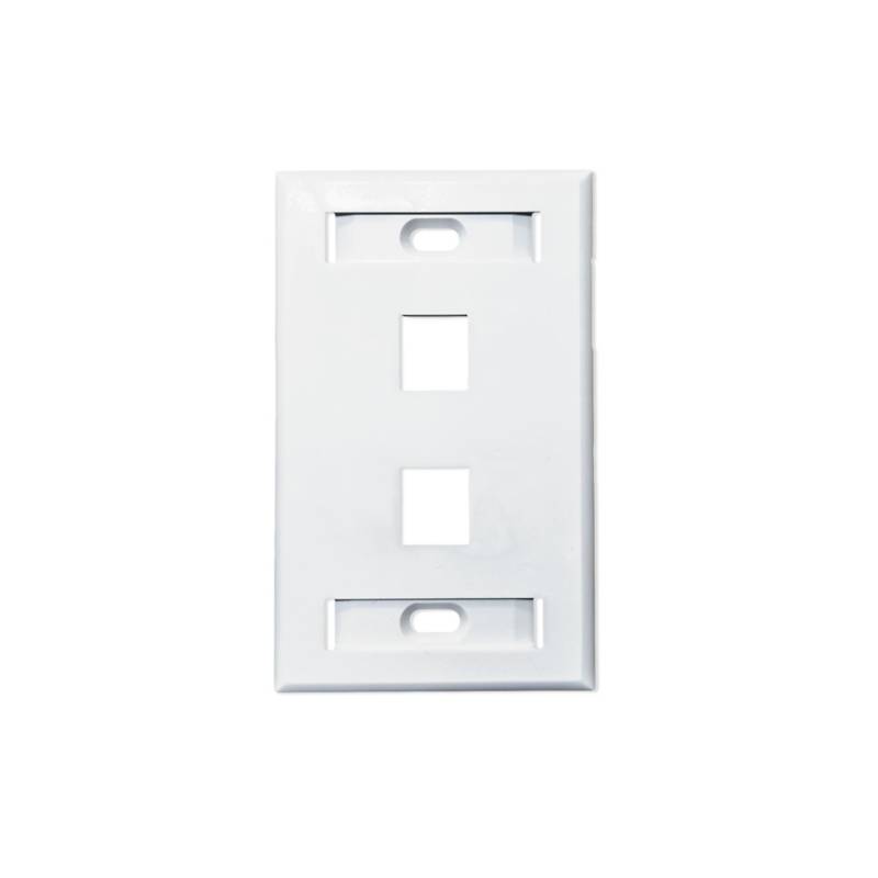 PLACA 2 ESPACIOS RJ45 FACE PLATE VCP