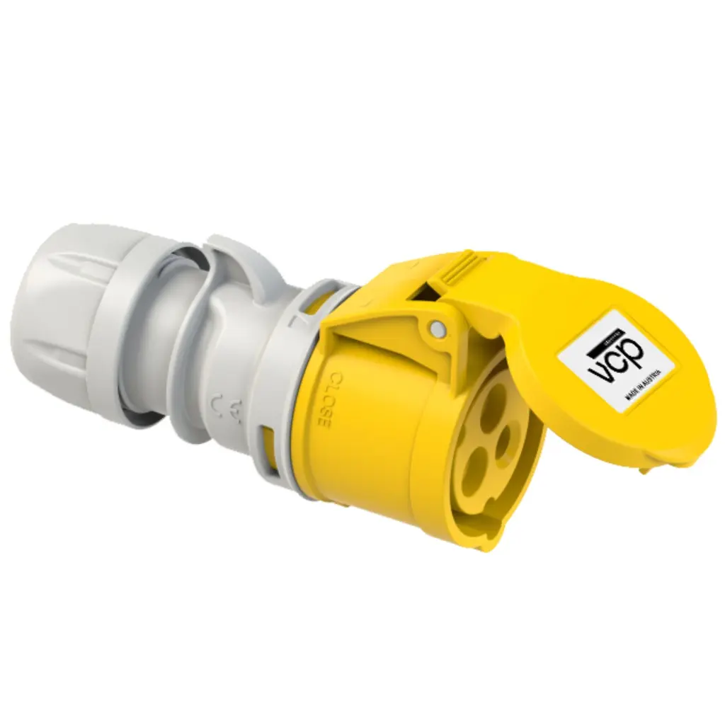 TOMA AEREA 3X32A 110V IP44 AMARILLO VCP