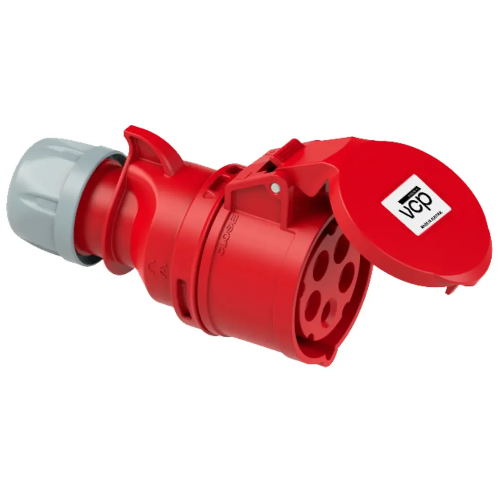 TOMA AEREA 5X16A 440V IP44 ROJA VCP