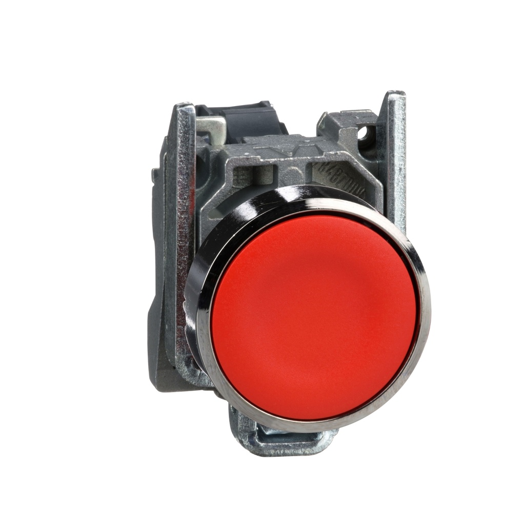 PULSADOR ROJO 1NC RASANTE METALICO
