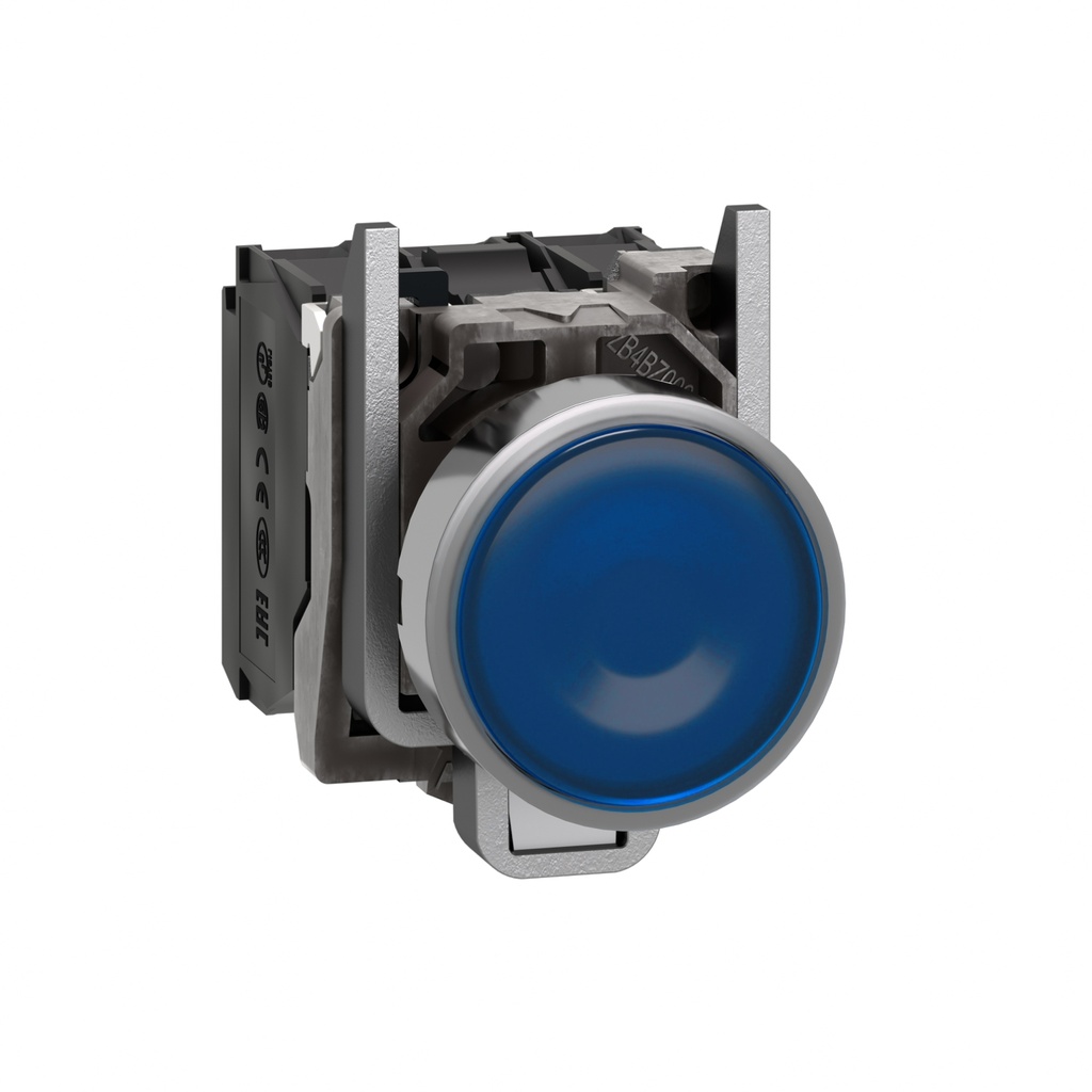 PULSADOR AZUL LUMINOSO LED 24V NA+NC SCHNEIDER