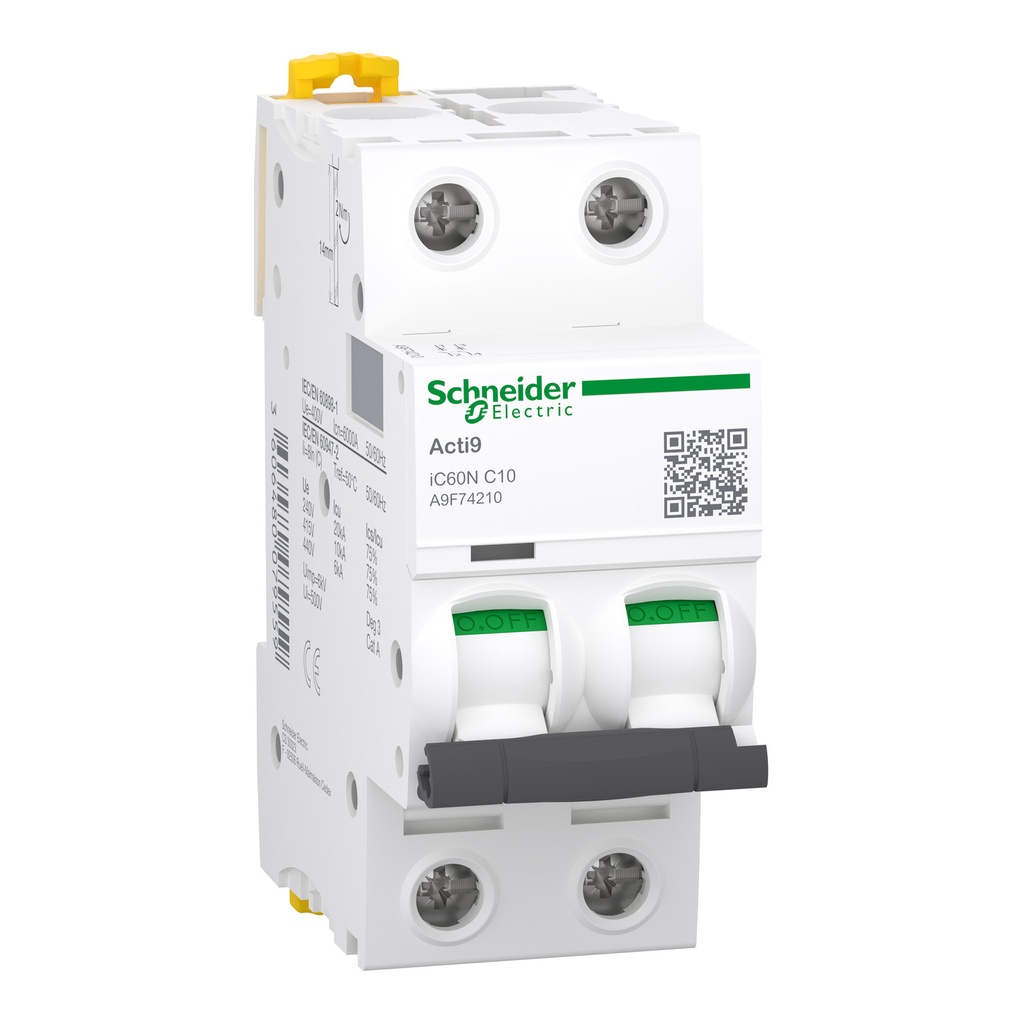 AUTOMATICO 2X10A RIEL C60N SCHNEIDER