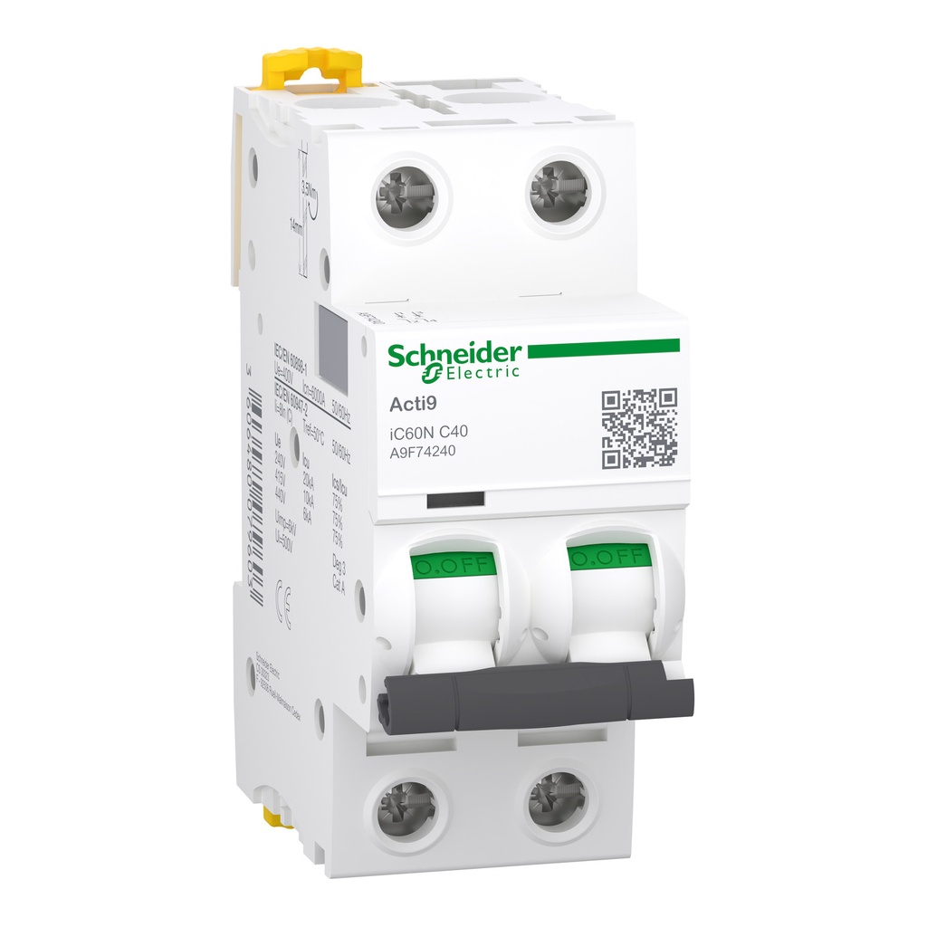 AUTOMATICO 2X40A RIEL C60N SCHNEIDER