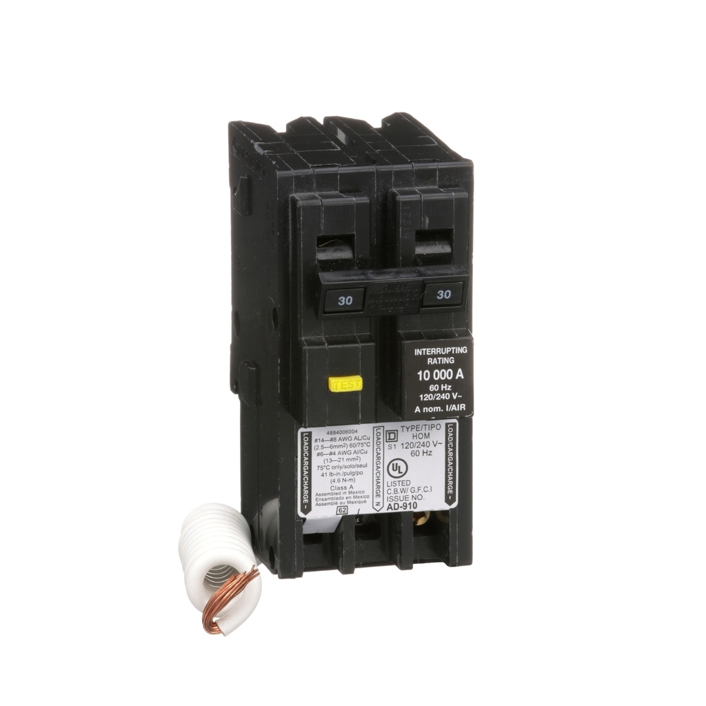 AUTOMATICO 2X30 AMP 120/240VAC 10KA 6mA