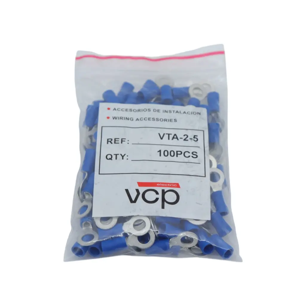 TERMINAL 16-14 AWG OJO 3/16 AZUL VCP