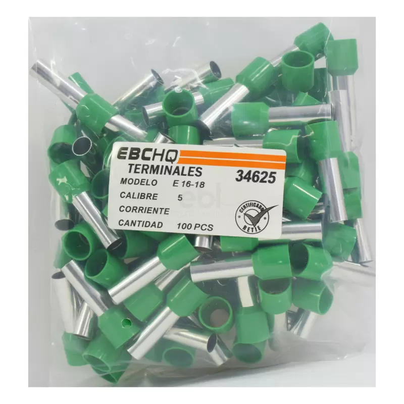 TERMINAL 6 AWG PUNTERA VERDE EBC