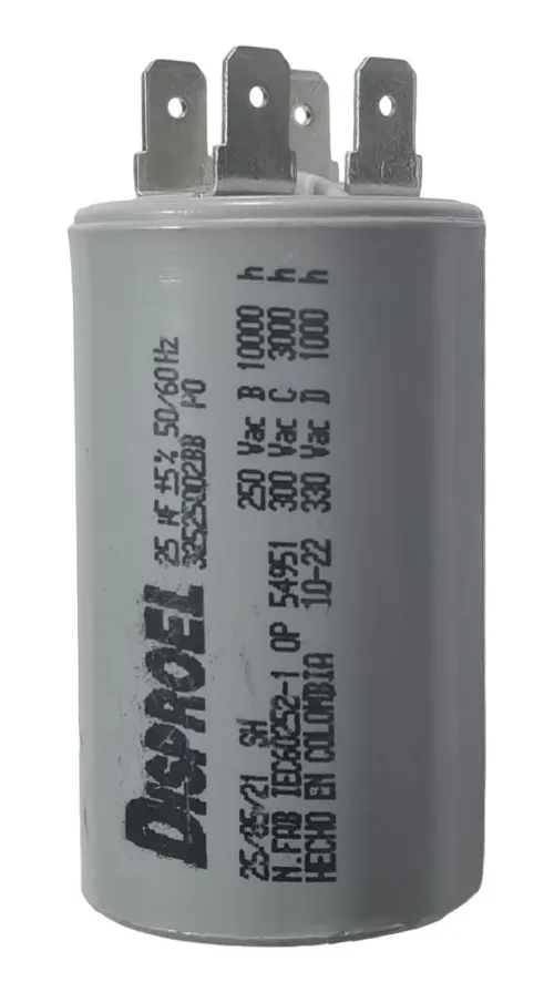 CONDENSADOR 25MFD 250V DISPROEL