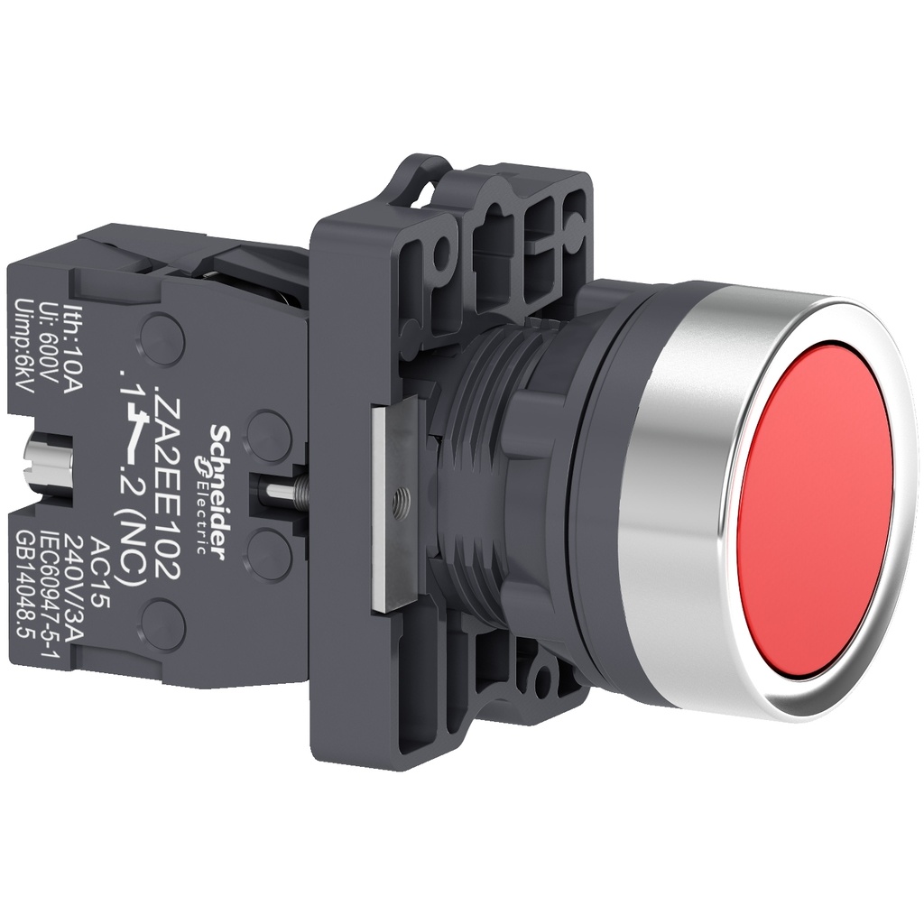 PULSADOR ROJO 1NC FLUSH SCHNEIDER