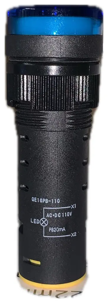 PILOTO AZUL SEÑALIZACION VCP 220V 16mm