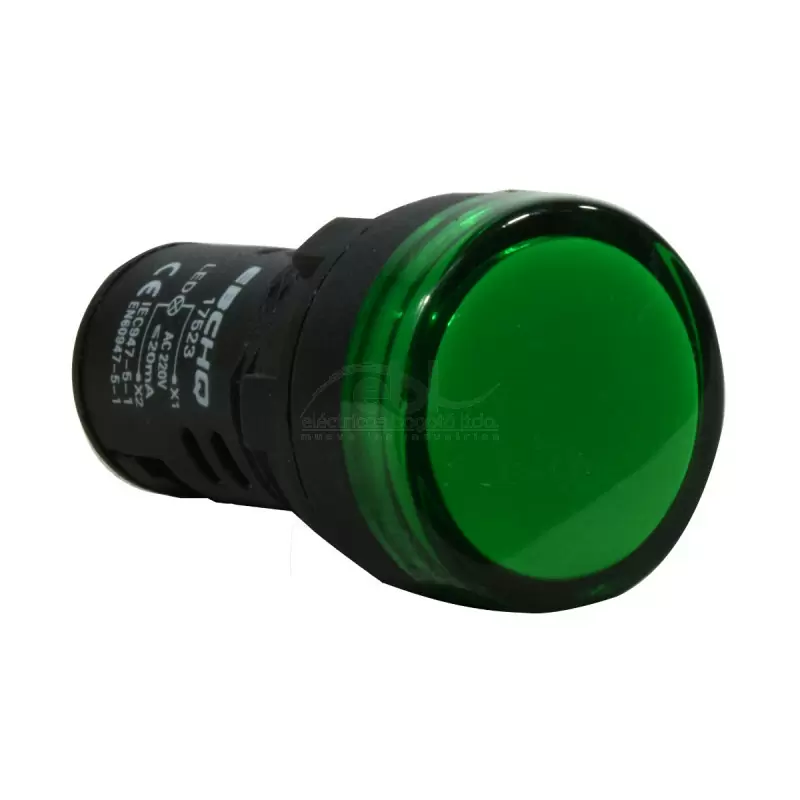 PILOTO VERDE 220V 22MM