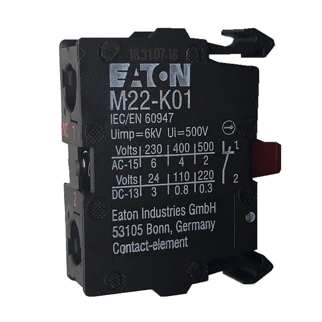 BLOQUE CONTACTOR 1NC FRONTA MOELLER