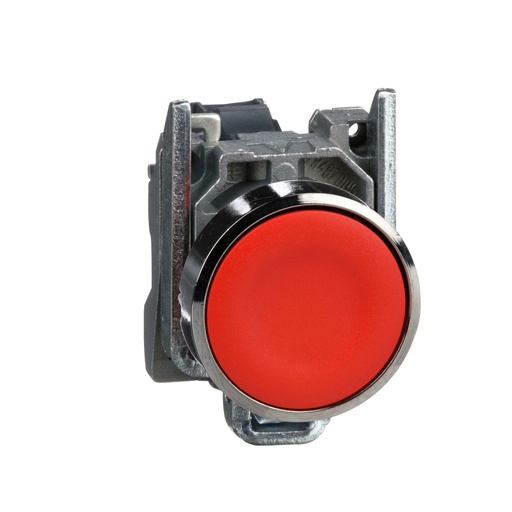 [XB4BA42] PULSADOR ROJO 1NC RASANTE METALICO