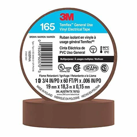 [C18MTRSCA] CINTA TEMFLEX MARRON X 18 MTRS 3M