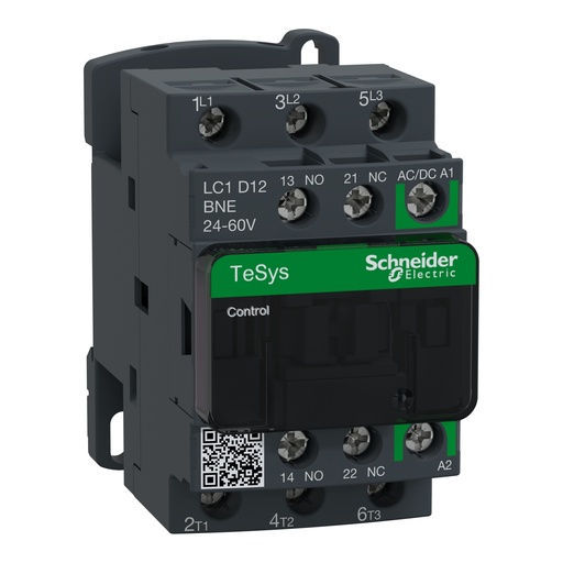 [LC1D12BNE] CONTACTOR 12AMP 3P AC3 440V 24-60V ACDC