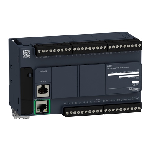 [TM221CE40T] PLC TM221 - 24E/16S TIPO TRANSISTOR PNP 