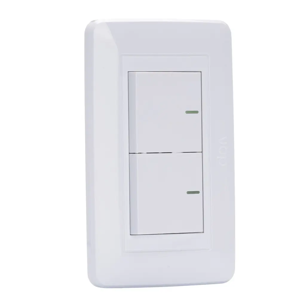 INTERRUPTOR CONMUTABLE DOBLE BLANCO AMANECER