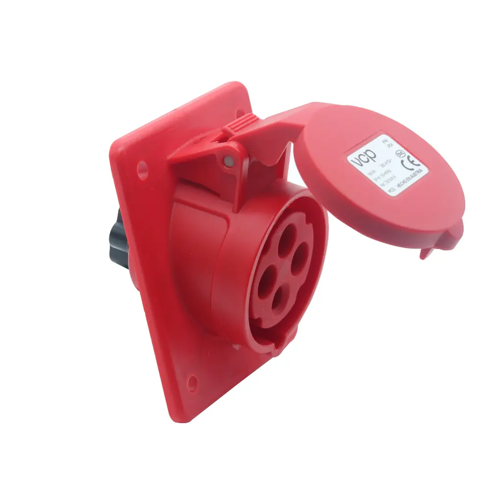 TOMA INCRUSTAR 4X16A 440V IP44 ROJA VCP