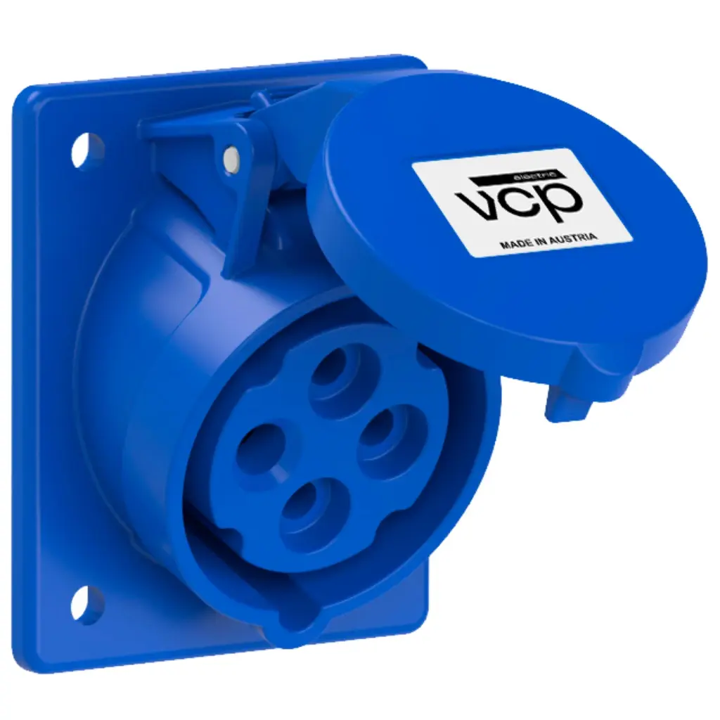 TOMA INCRUSTAR 4X32A 230V IP44 AZUL VCP