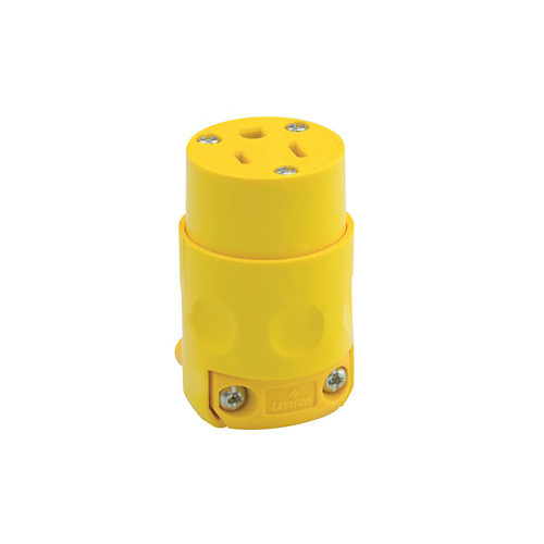 TOMA AEREA 15A 125V P/TIERRA AMARILLA LEVITON