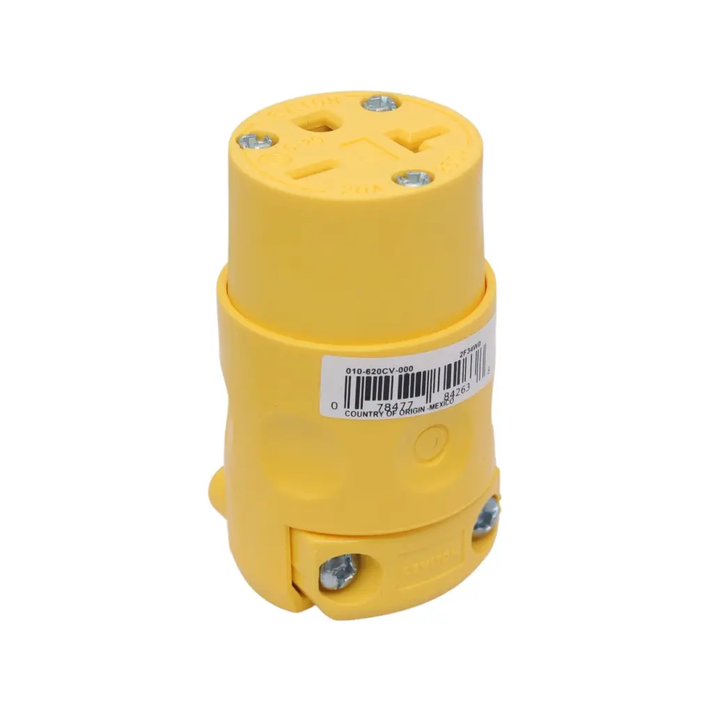 TOMA AEREA 20A 250V P/TIERRA AMARILLA LEVITON P.T