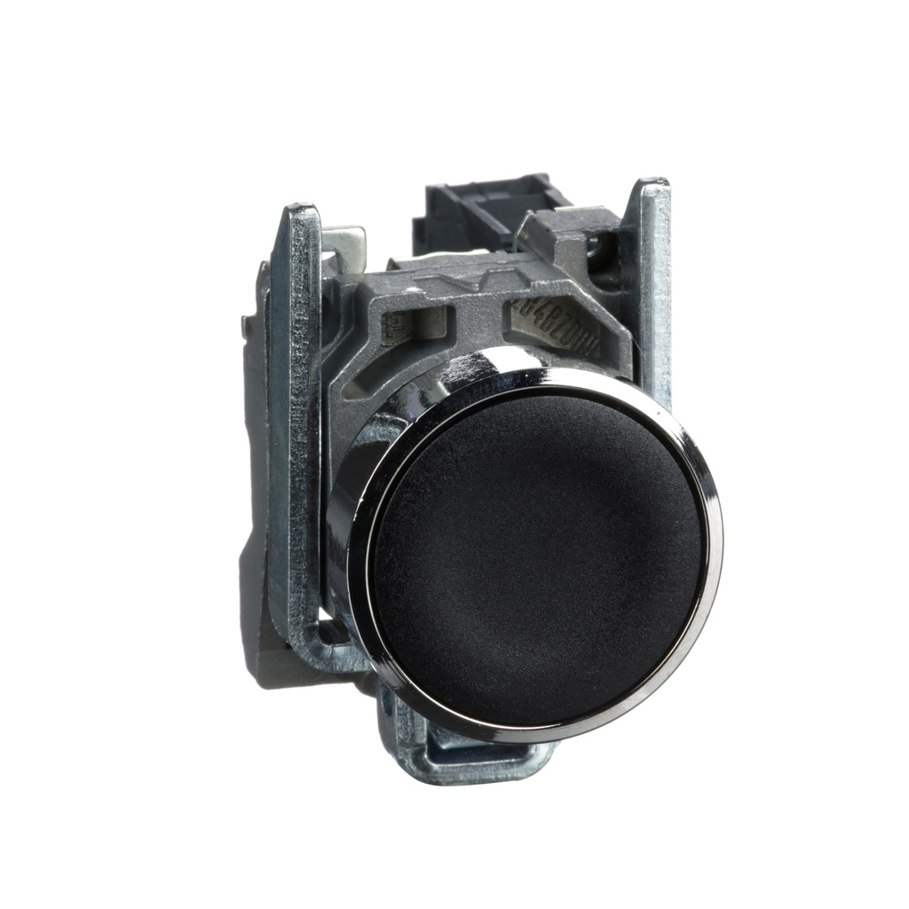 PULSADOR NEGRO 1NA RASANTE METALICO SCHNEIDER