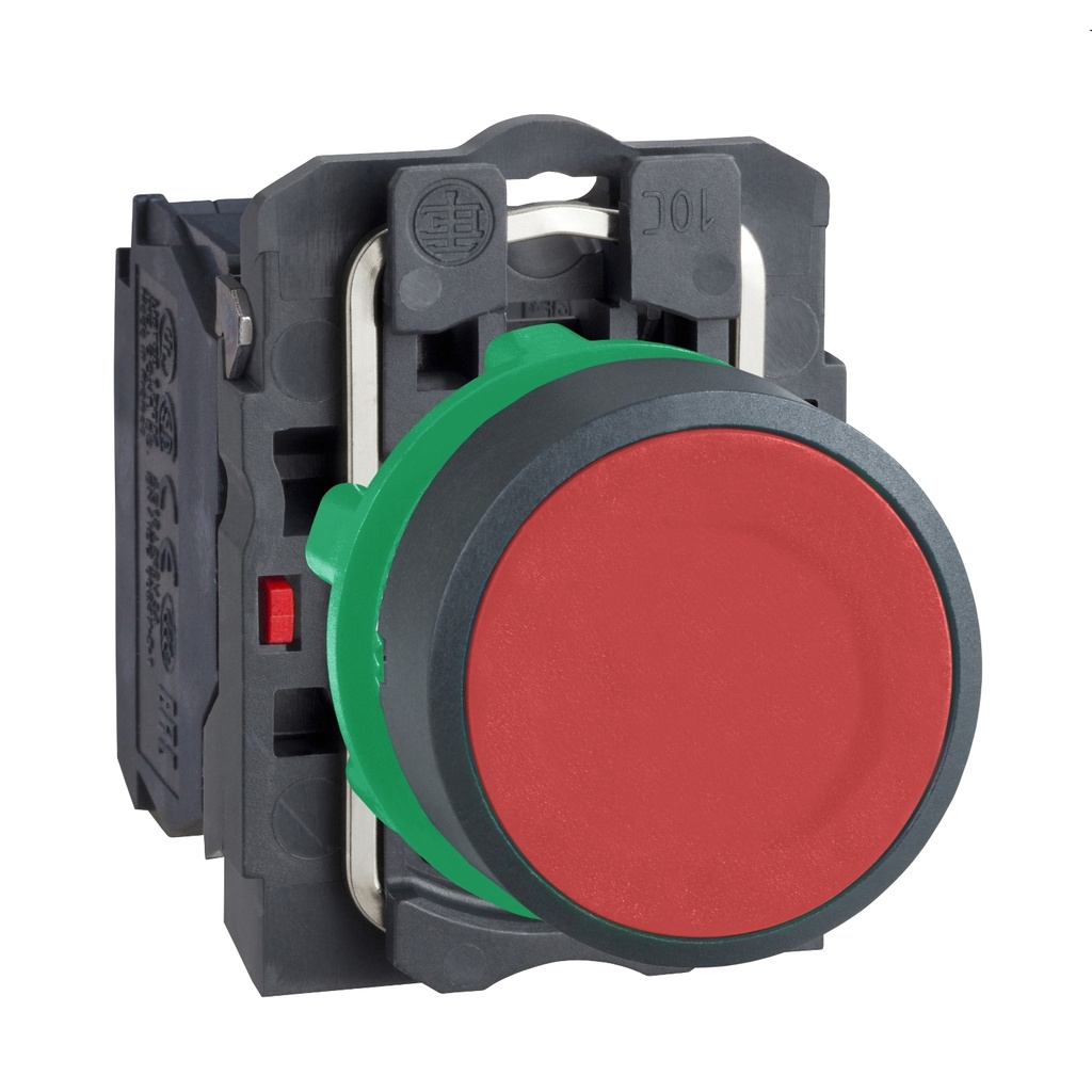 PULSADOR RASANTE ROJO NC SCHNEIDER