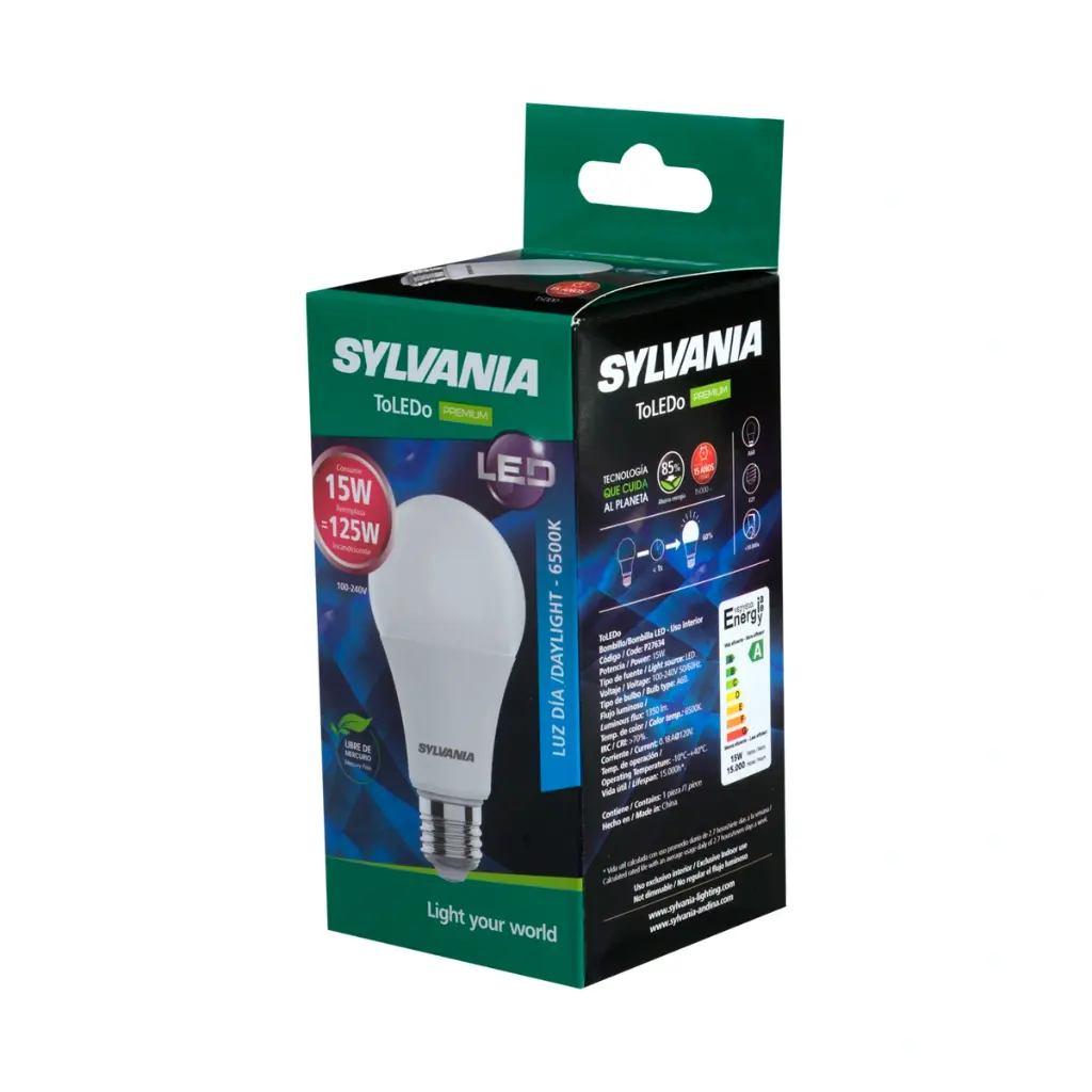 BOMB 15W LED E27 TOLEDO 6500K SYLVANIA