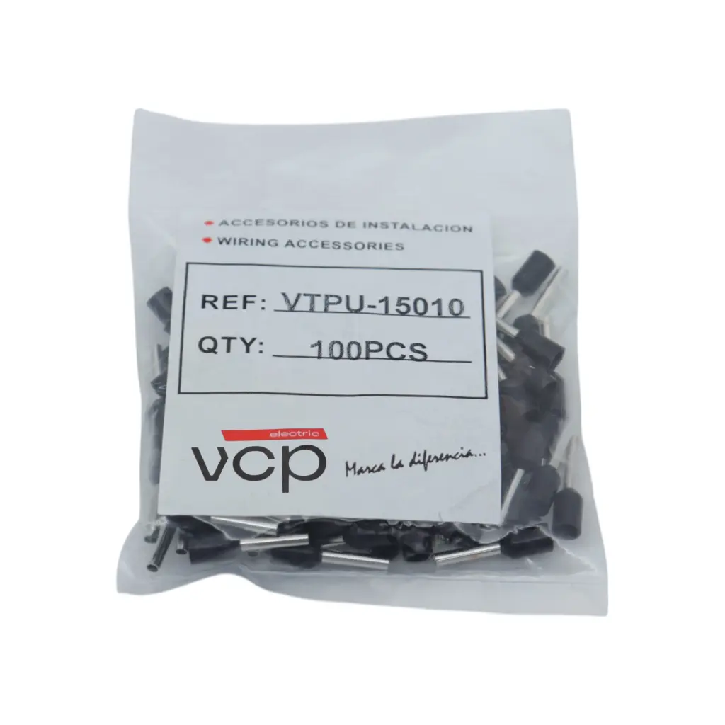 TERMINAL 16 AWG PUNTERA NEGRO VCP