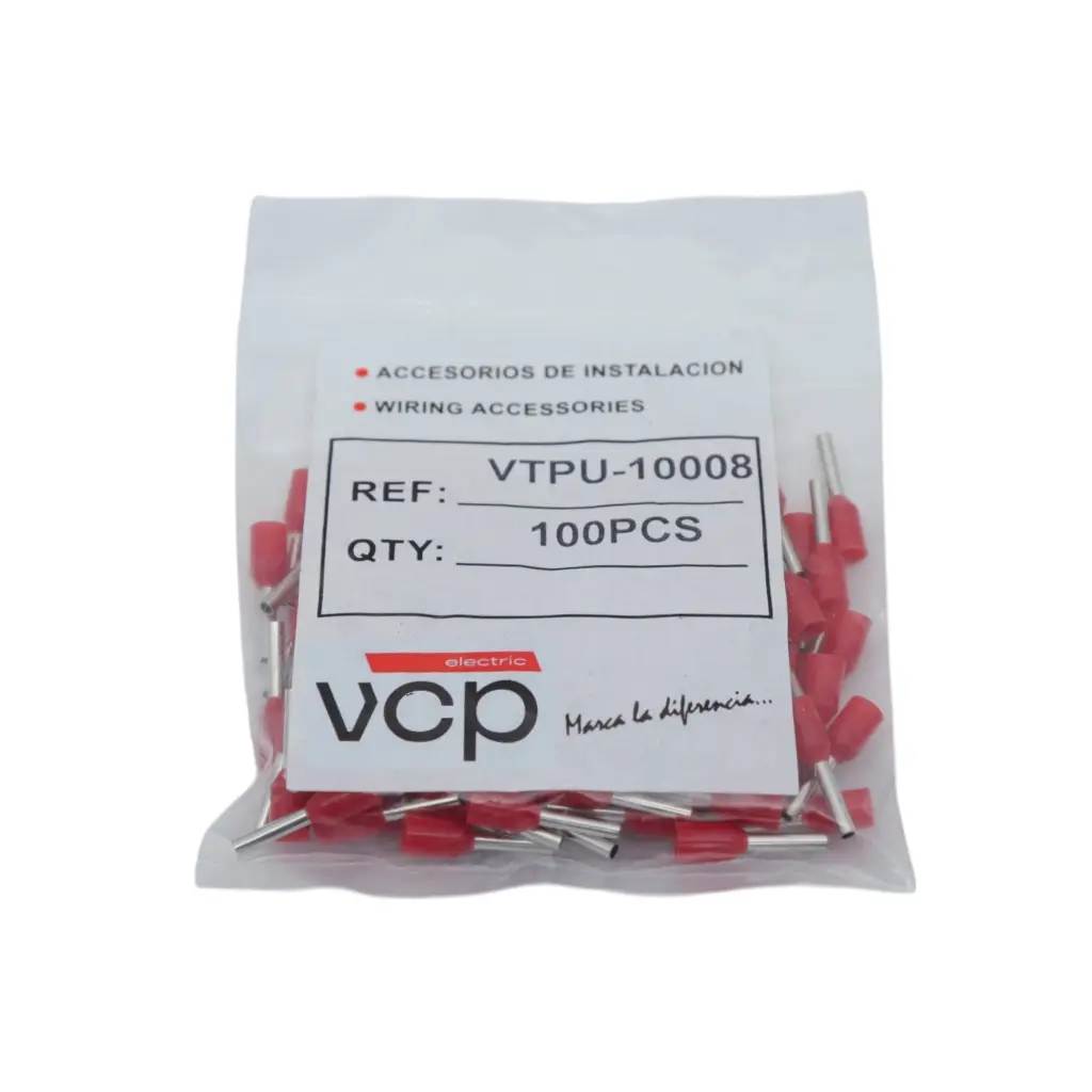 TERMINAL 18 AWG PUNTERA ROJO VCP