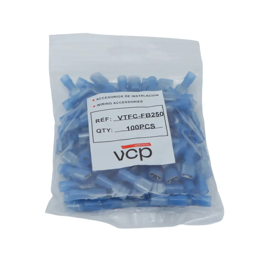 TERMINAL FASTON 16-14 AWG AZUL HEMBRA COMPLETO AISLADO VCP