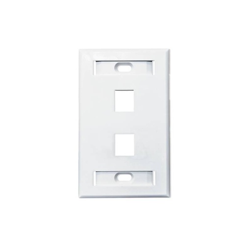 [FPV-2P] PLACA 2 ESPACIOS RJ45 FACE PLATE VCP