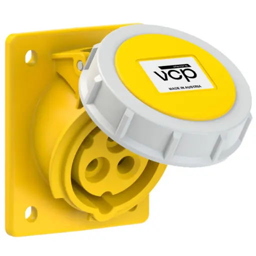 [TIN16/4132- 4F8] TOMA INCRUSTAR 16A 2P+T 220V IP67 AMARILLO VCP