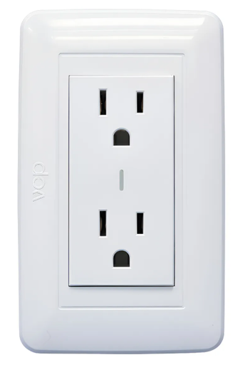 [DEV0008] TOMA DOBLE P/TIERRA BLANCO AMANECER