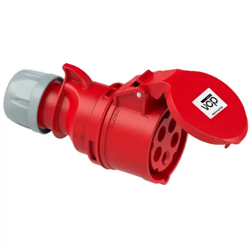 [TAR16/215-6] TOMA AEREA 5X16A 440V IP44 ROJA VCP