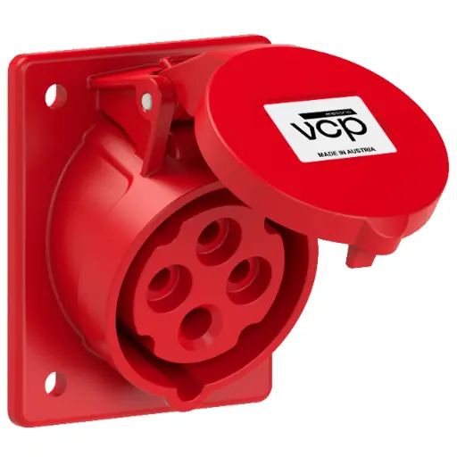 [TIN32/424-6] TOMA INCRUSTAR 4X32A 440V IP44 ROJA VCP