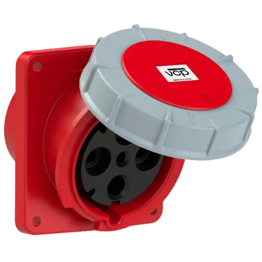 [TIN63/4345-6] TOMA INCRUSTAR 4X63A 440V IP67 ROJA VCP