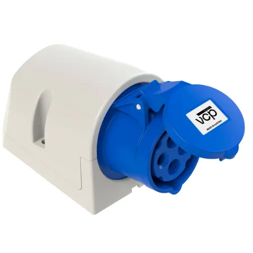 [TSP16/114-9] TOMA SOBREPONER 4X16A 230V IP44 AZUL VCP