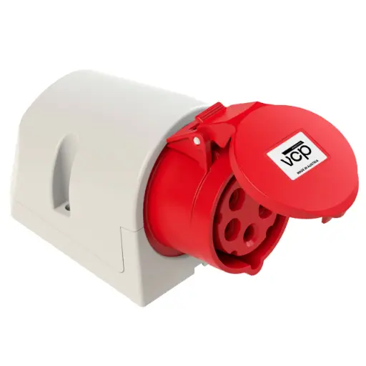 [TSP32/124-6] TOMA SOBREPONER 4X32A 440V IP44 ROJA VCP