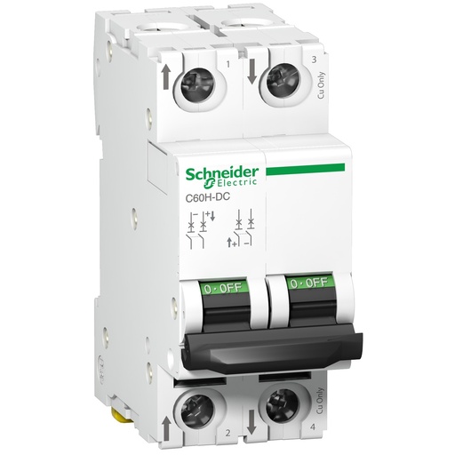 [A9N61522] AUTOMATICO 2X2A RIEL C60H-DC SCHNEIDER