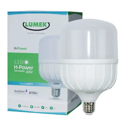 [ECO H-POWER 40W] BOMB 40W TOLEDO 6500°K 100-240V LUMEK E27