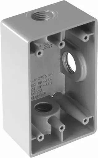 [R1] CAJA RECTANGULAR 1 3 SALIDAS RAWELT