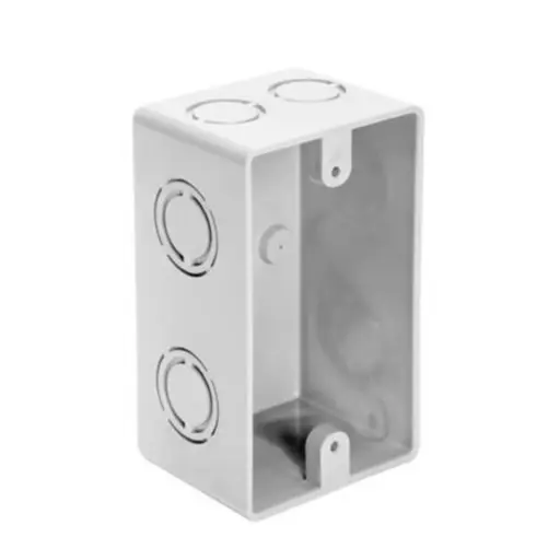 [C-101] CAJA RECTANGULAR PVC BLANCO ECO