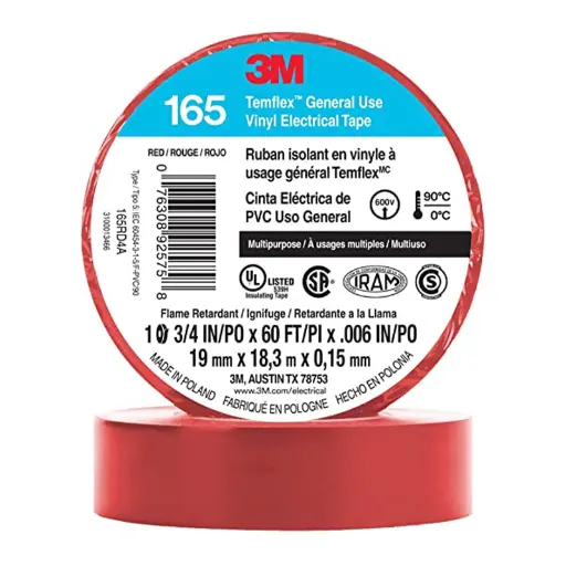[C18MTRSRO] CINTA TEMFLEX ROJA 3M X 18 MTRS