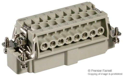 [14716] CONECTOR 16 PINES HEMBRA 10A 400V