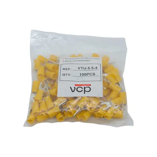 [VTU-5.5-4] TERMINAL 12-10 AWG U 5/32 AMARILLO VCP