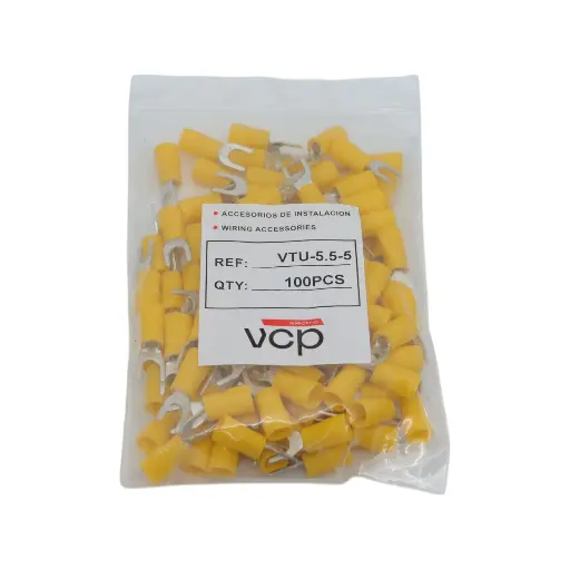 [VTU-5.5-5] TERMINAL 12-10 AWG U 3/16 AMARILLO VCP