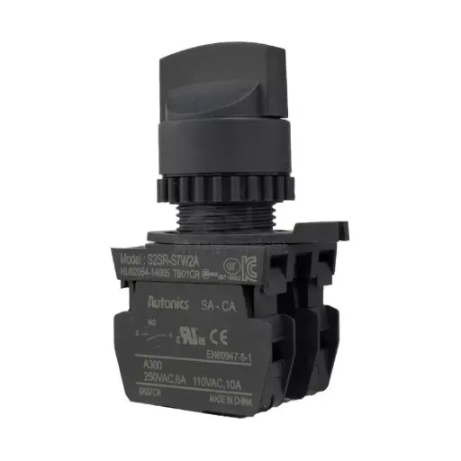 [S2SR-S7W2A] SELECTOR 3 POSICIONES PAL CORTA 22 MM AUTONICS