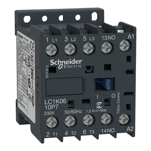 [LC1K0610M7] CONTACTOR 6A MINICONT. K TRIP. 220V 50/60HZ