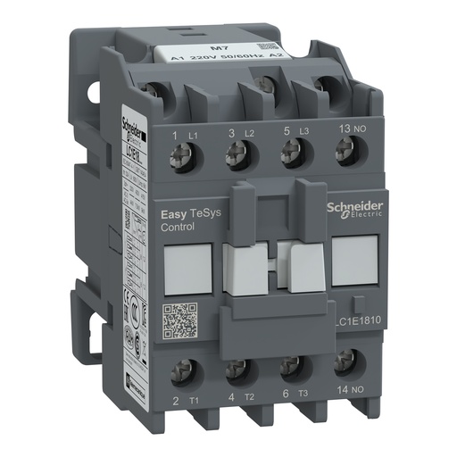 [LC1E1810M7] CONTACTOR 18AMP AC3 220V TESYS E