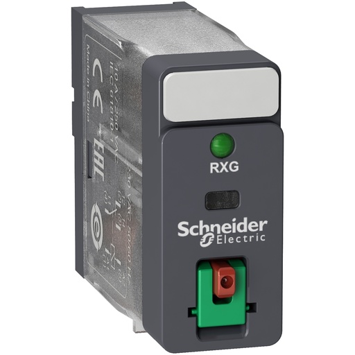 [RXG12B7] RELE 10AMP 1CO + BOTON TEST LED 24VAC